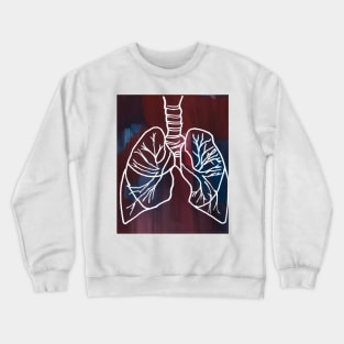 Abstract Gouached Lungs Crewneck Sweatshirt